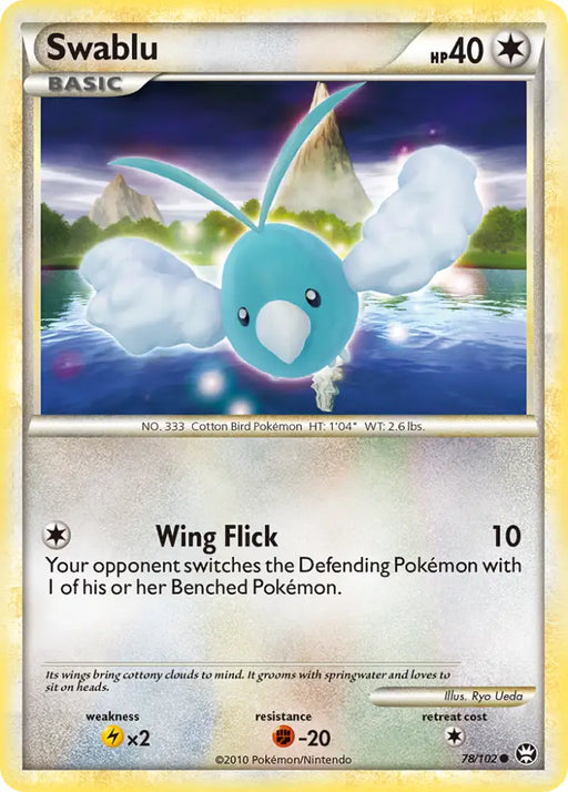 Swablu (78/102) [HeartGold & SoulSilver: Triumphant] - Pokemon Single