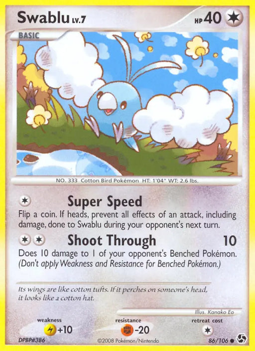 Swablu (86/106) [Diamond & Pearl: Great Encounters] - Pokemon Single