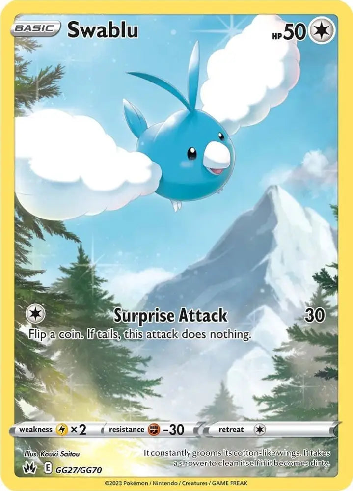 Swablu (GG27/GG70) [Sword & Shield: Crown Zenith] - Pokemon Single