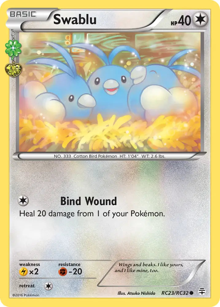 Swablu (RC23/RC32) [XY: Generations] - Pokemon Single