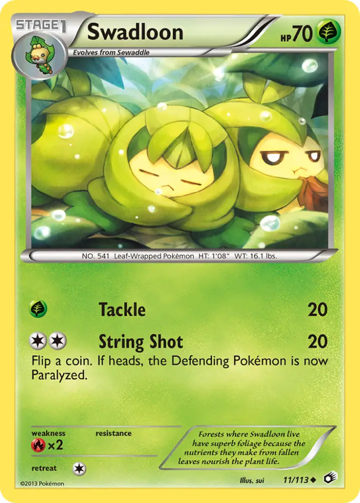 Swadloon (11/113) [Black & White: Legendary Treasures] - Pokemon Single