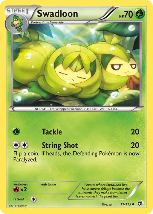 Swadloon (11/113) [Black & White: Legendary Treasures] - Pokemon Single