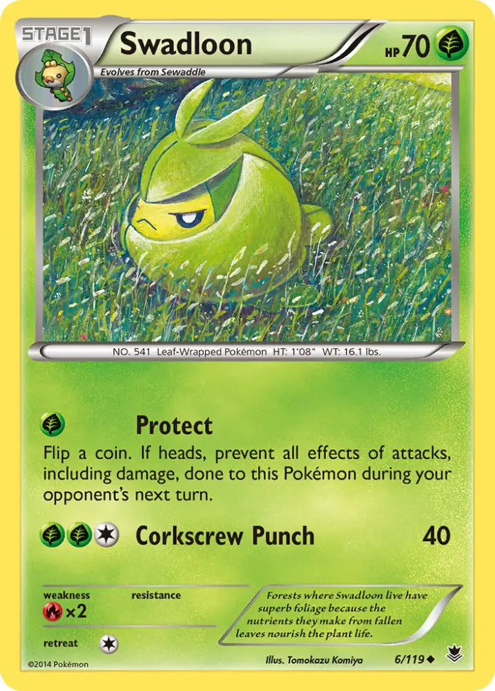 Swadloon (6/119) [XY: Phantom Forces] - Pokemon Single