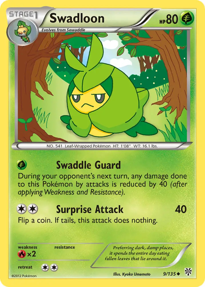 Swadloon (9/135) [Black & White: Plasma Storm] - Pokemon Single