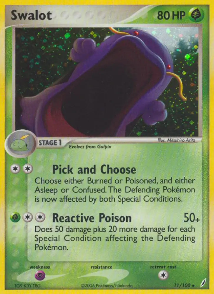 Swalot (11/100) [EX: Crystal Guardians] - Pokemon Single