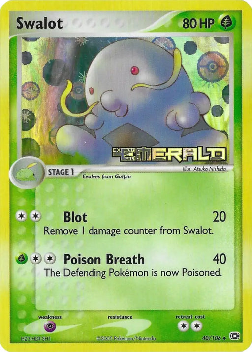 Swalot (40/106) (Stamped) [EX: Emerald] - Pokemon Single