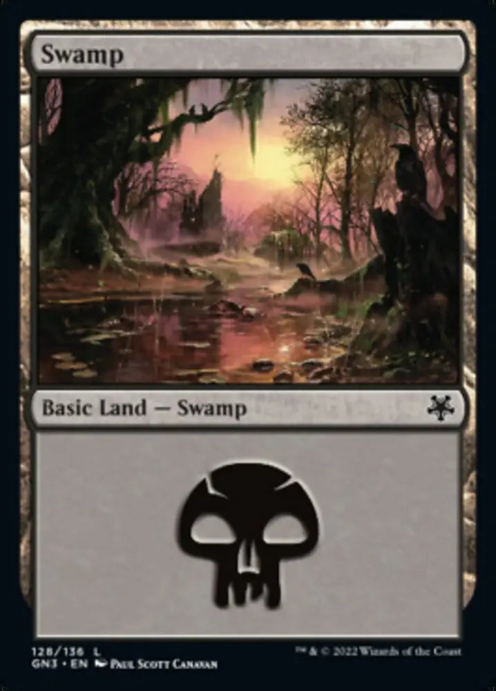 Swamp (128) [Game Night: Free-for-All] - MTG Single