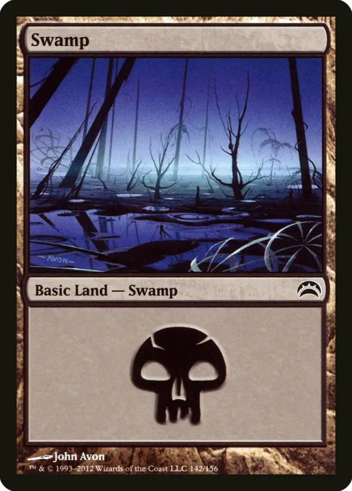 Swamp (142) [Planechase 2012] - MTG Single