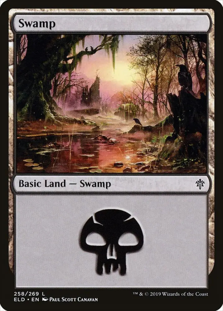 Swamp (258) [Throne of Eldraine] - MTG Single