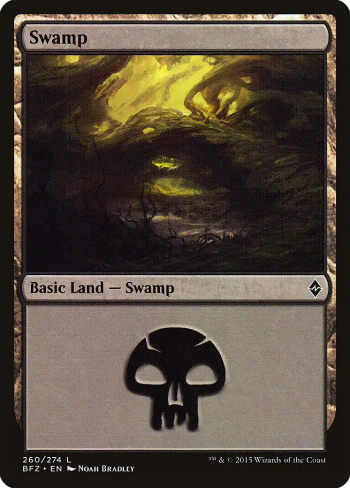 Swamp (260) [Battle for Zendikar] - MTG Single