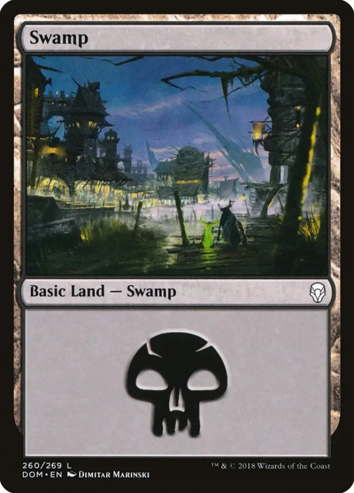Swamp (260) [Dominaria] - MTG Single
