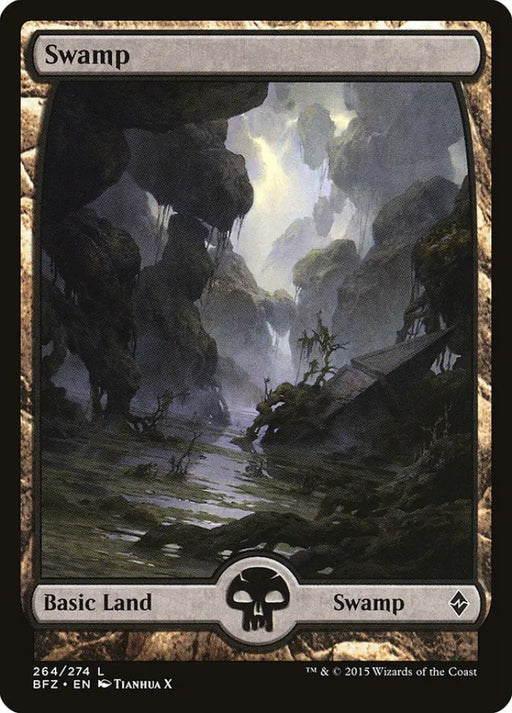 Swamp (264) (Full Art) [Battle for Zendikar] - MTG Single