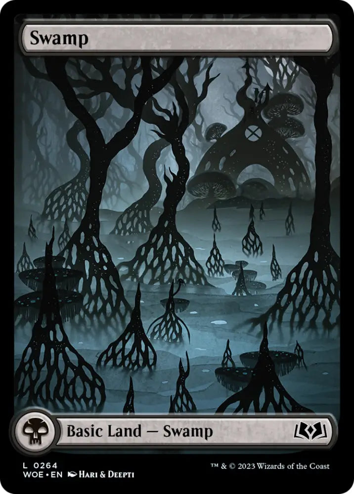 Swamp (264) (Full-Art) [Wilds of Eldraine] - MTG Single