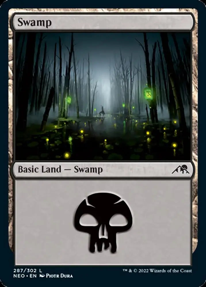 Swamp (287) [Kamigawa: Neon Dynasty] - MTG Single
