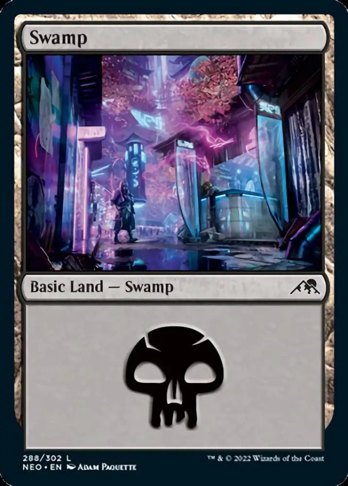 Swamp (288) [Kamigawa: Neon Dynasty] - MTG Single