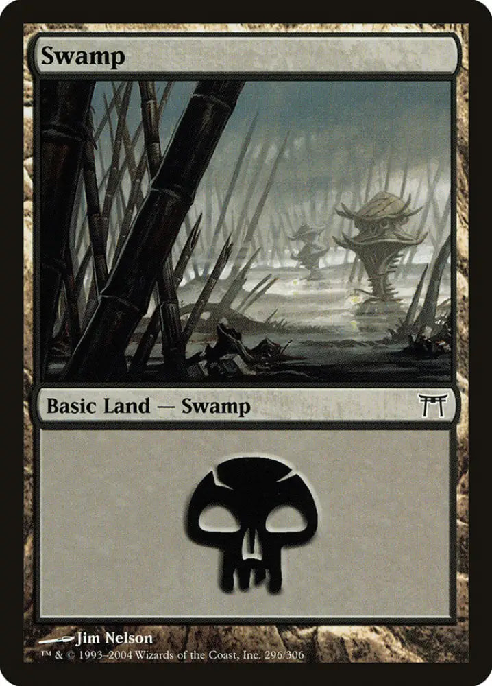 Swamp (296) [Champions of Kamigawa] - MTG Single