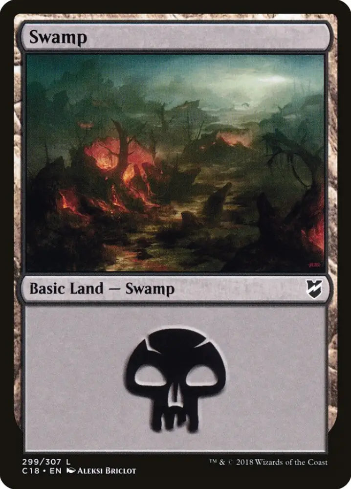 Swamp (299) [Commander 2018] - MTG Single