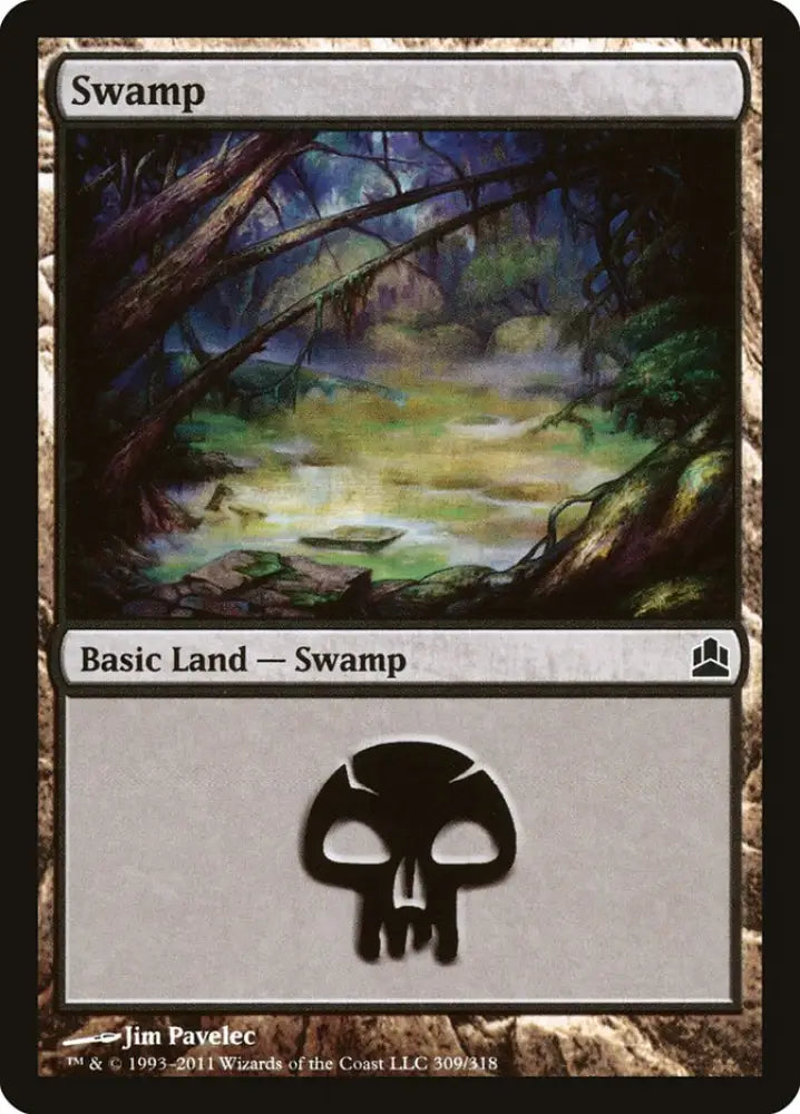 Swamp (309) [Commander 2011] - MTG Single