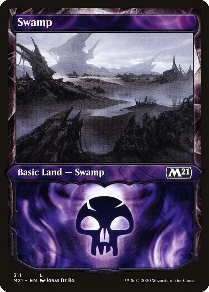 Swamp (311) (Showcase) [Core Set 2021] - MTG Single
