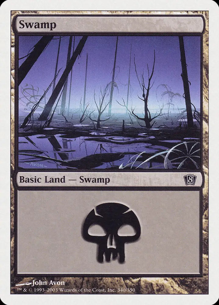 Swamp (340) [Eighth Edition] - MTG Single