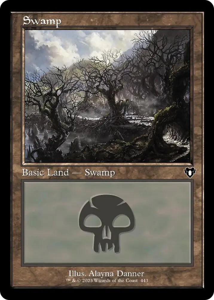 Swamp (443) (Retro) [Commander Masters] - MTG Single