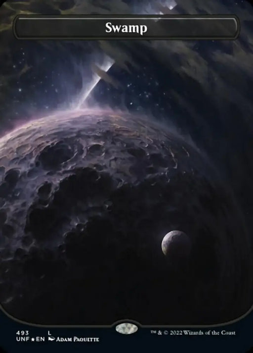 Swamp (493) (Orbital Space-ic Land) (Galaxy Foil) [Unfinity] - MTG Single