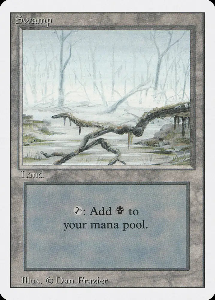 Swamp (White Fog in Trees) [Revised Edition] - MTG Single