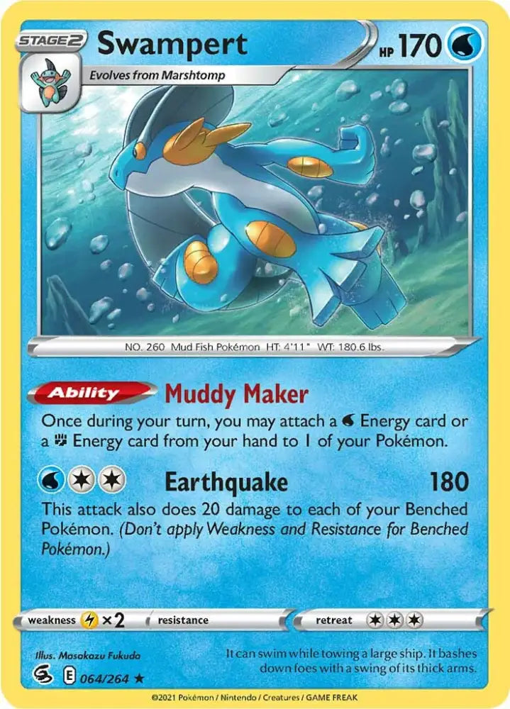 Swampert (064/264) [Sword & Shield: Fusion Strike] - Pokemon Single