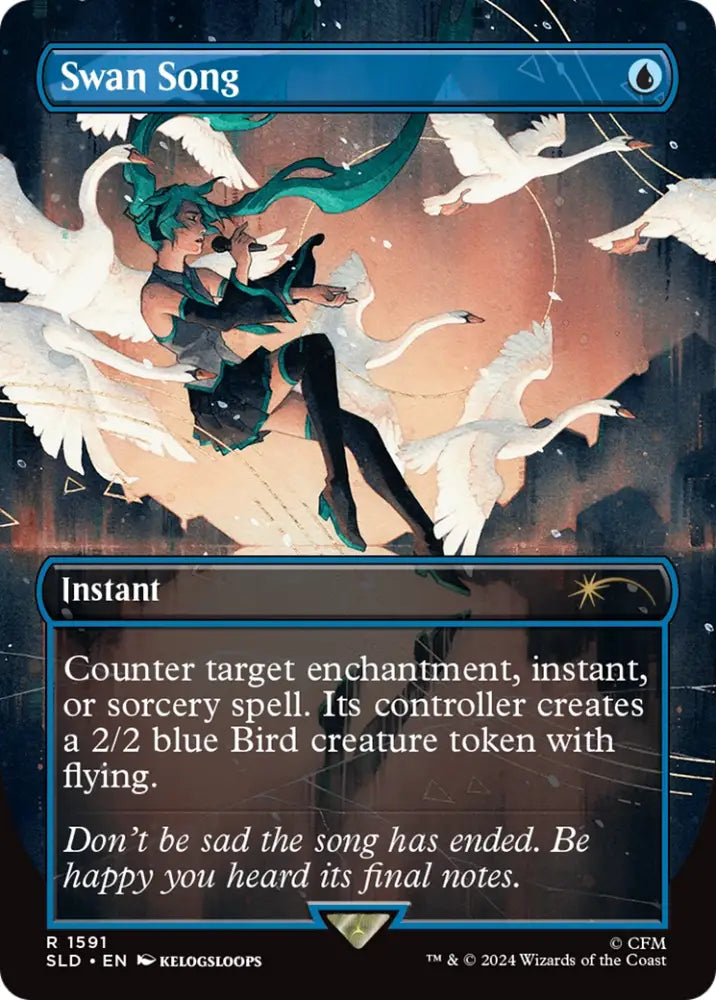 Swan Song (1591) (Rainbow Foil) [Secret Lair Drop Series] - MTG Single