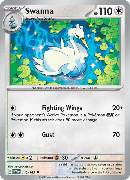 Swanna (140/167) [Scarlet & Violet: Twilight Masquerade] - Pokemon Single