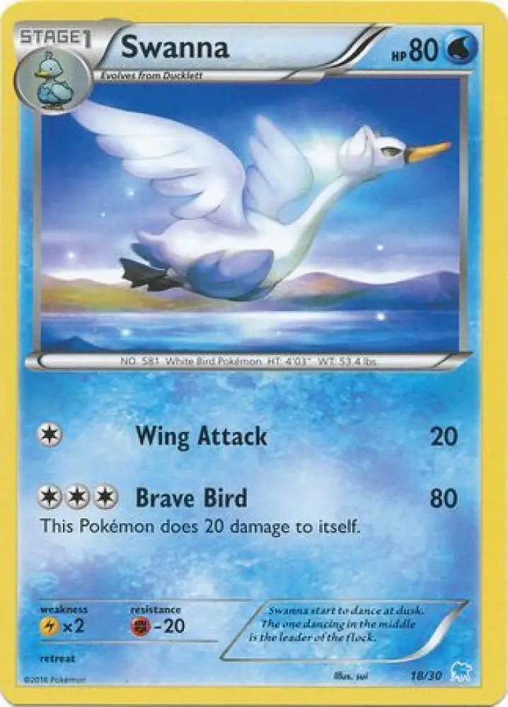 Swanna (18/30) [XY: Trainer Kit 3 - Suicune] - Pokemon Single