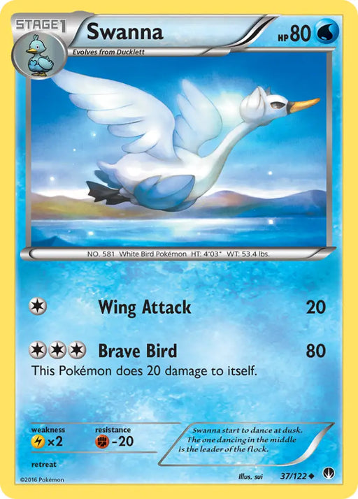 Swanna (37/122) [XY: BREAKpoint] - Pokemon Single