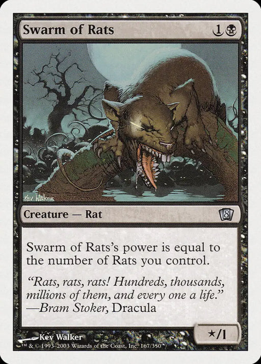 Swarm of Rats (167) [Eighth Edition] - MTG Single
