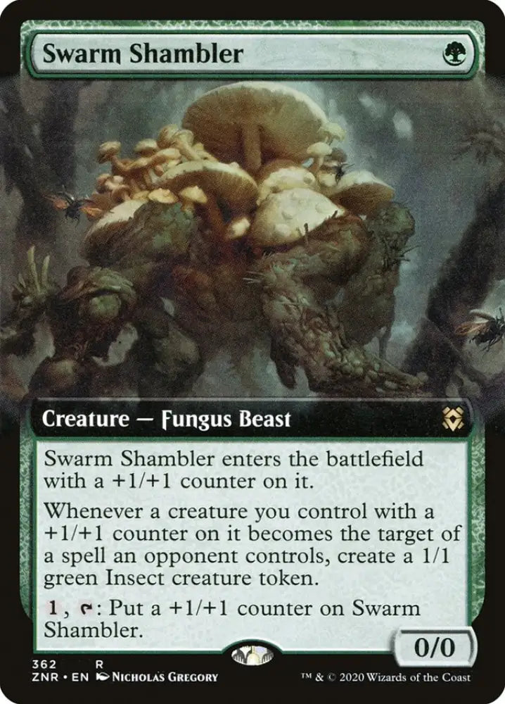 Swarm Shambler (Extended Art) [Zendikar Rising] - MTG Single