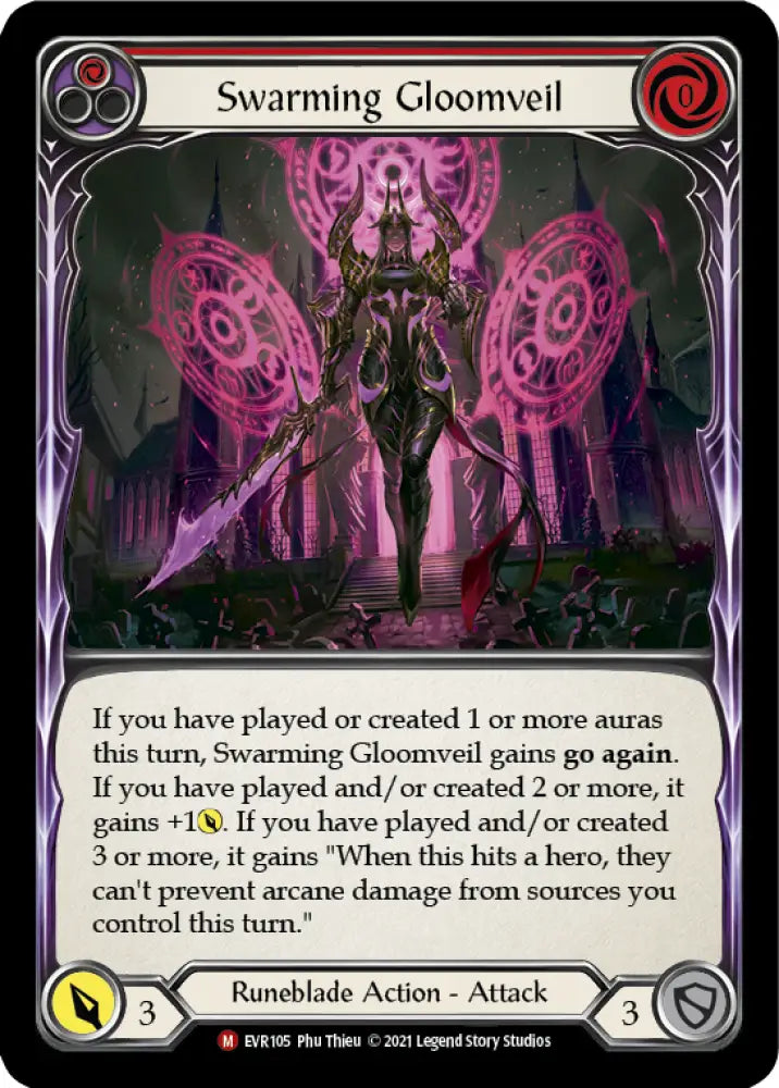 Swarming Gloomveil [Everfest] 1st Edition Normal - Flesh And Blood Single