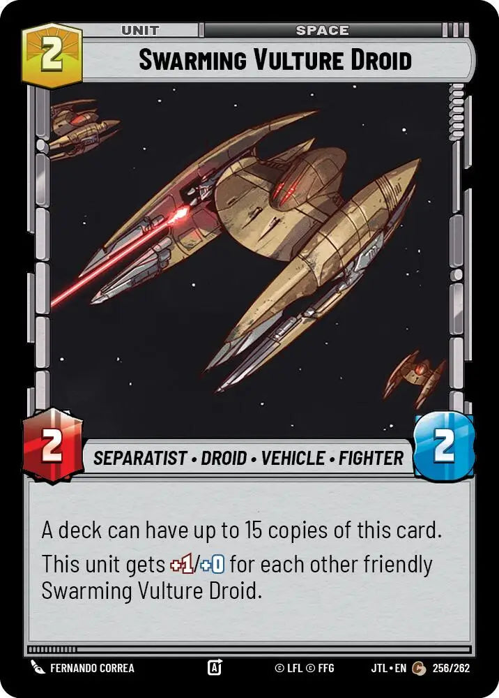 Swarming Vulture Droid (256/262) [Jump to Lightspeed] - Star Wars: Unlimited Single