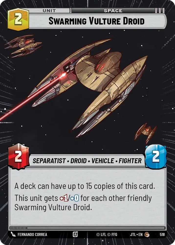 Swarming Vulture Droid (Hyperspace) (518) [Jump to Lightspeed] - Star Wars: Unlimited Single