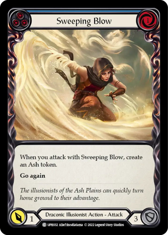 Sweeping Blow (Blue) [Uprising] Rainbow Foil - Flesh And Blood Single
