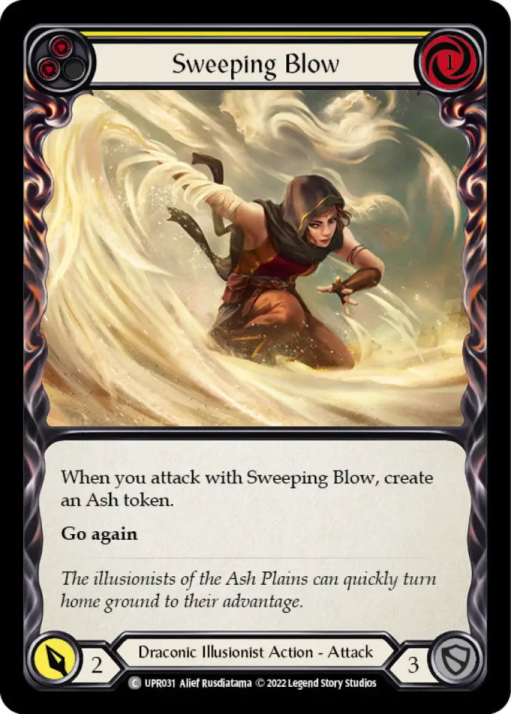 Sweeping Blow (Yellow) [Uprising] Rainbow Foil - Flesh And Blood Single