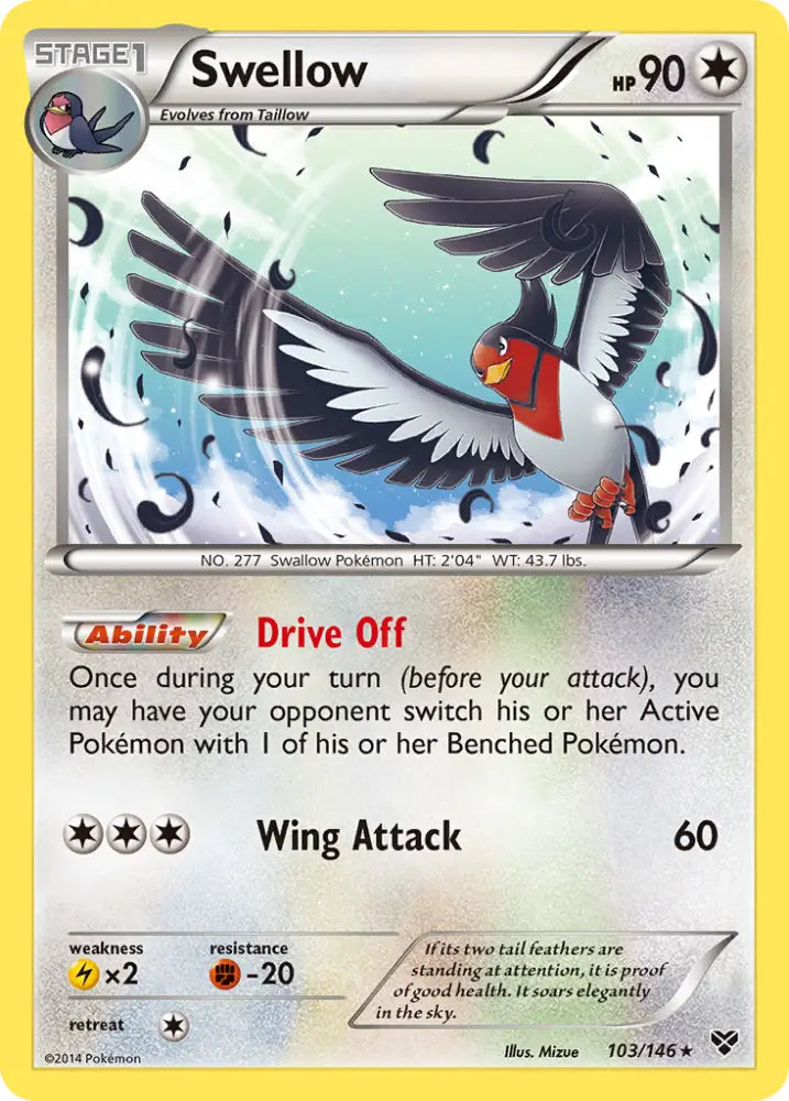 Swellow (103/146) [XY: Base Set] - Pokemon Single