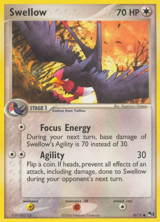 Swellow (15/17) [POP Series 1] - Pokemon Single