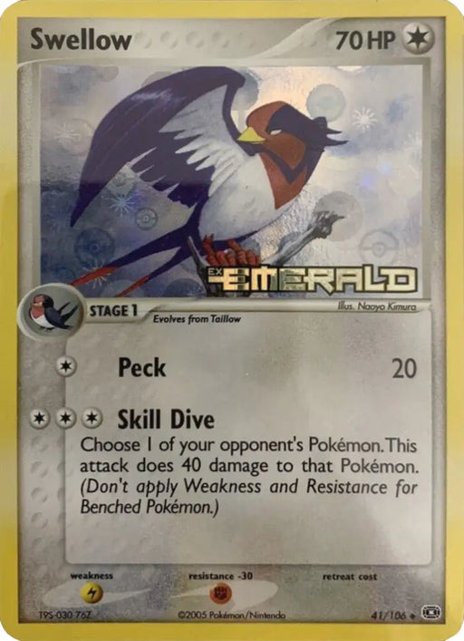 Swellow (41/106) (Stamped) [EX: Emerald] - Pokemon Single