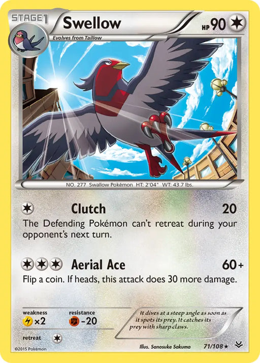 Swellow (71/108) [XY: Roaring Skies] - Pokemon Single