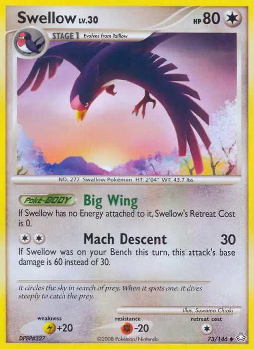 Swellow (73/146) [Diamond & Pearl: Legends Awakened] - Pokemon Single