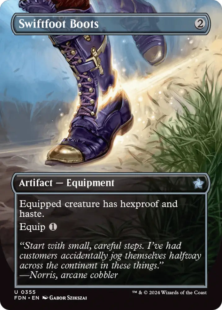 Swiftfoot Boots (Borderless) [Foundations] - MTG Single