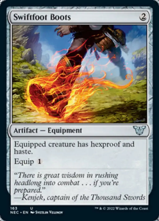 Swiftfoot Boots [Kamigawa: Neon Dynasty Commander] - MTG Single