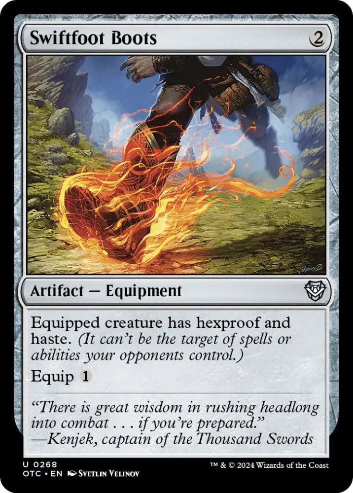Swiftfoot Boots [Outlaws of Thunder Junction Commander] - MTG Single