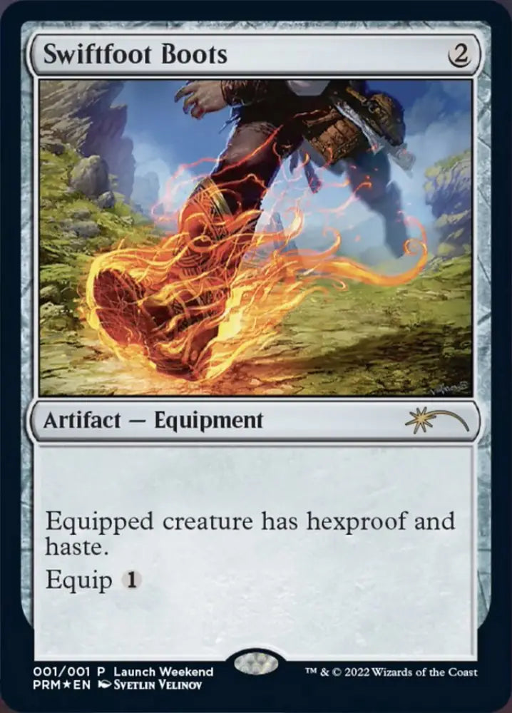 Swiftfoot Boots [Wizards Play Network 2022] - MTG Single