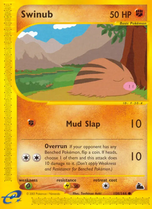Swinub (108/144) [Skyridge] - Pokemon Single