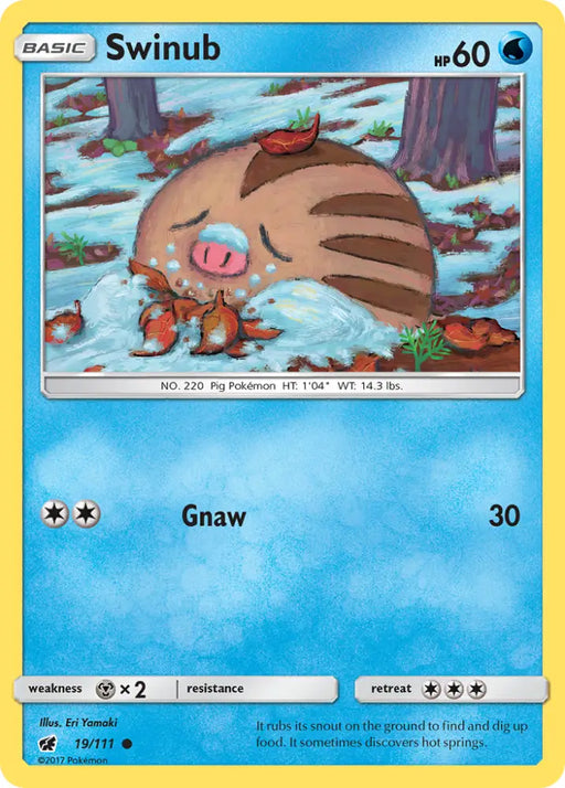 Swinub (19/111) [Sun & Moon: Crimson Invasion] - Pokemon Single